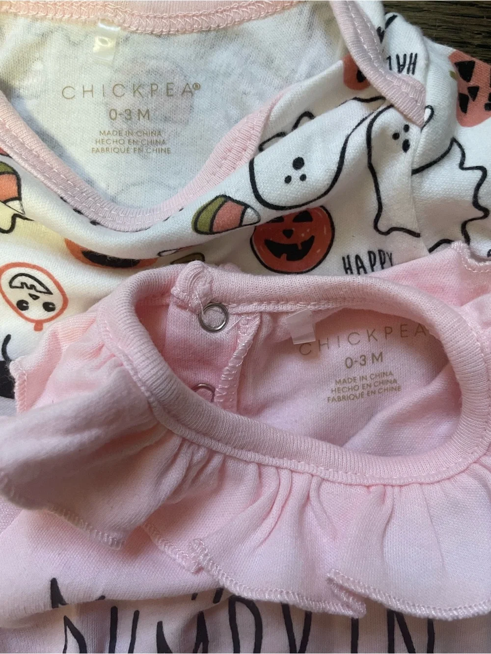 Bundle of 7 Halloween Autumn Pumpkin Long Sleeve Bodysuits Baby Girl’s size 3M
